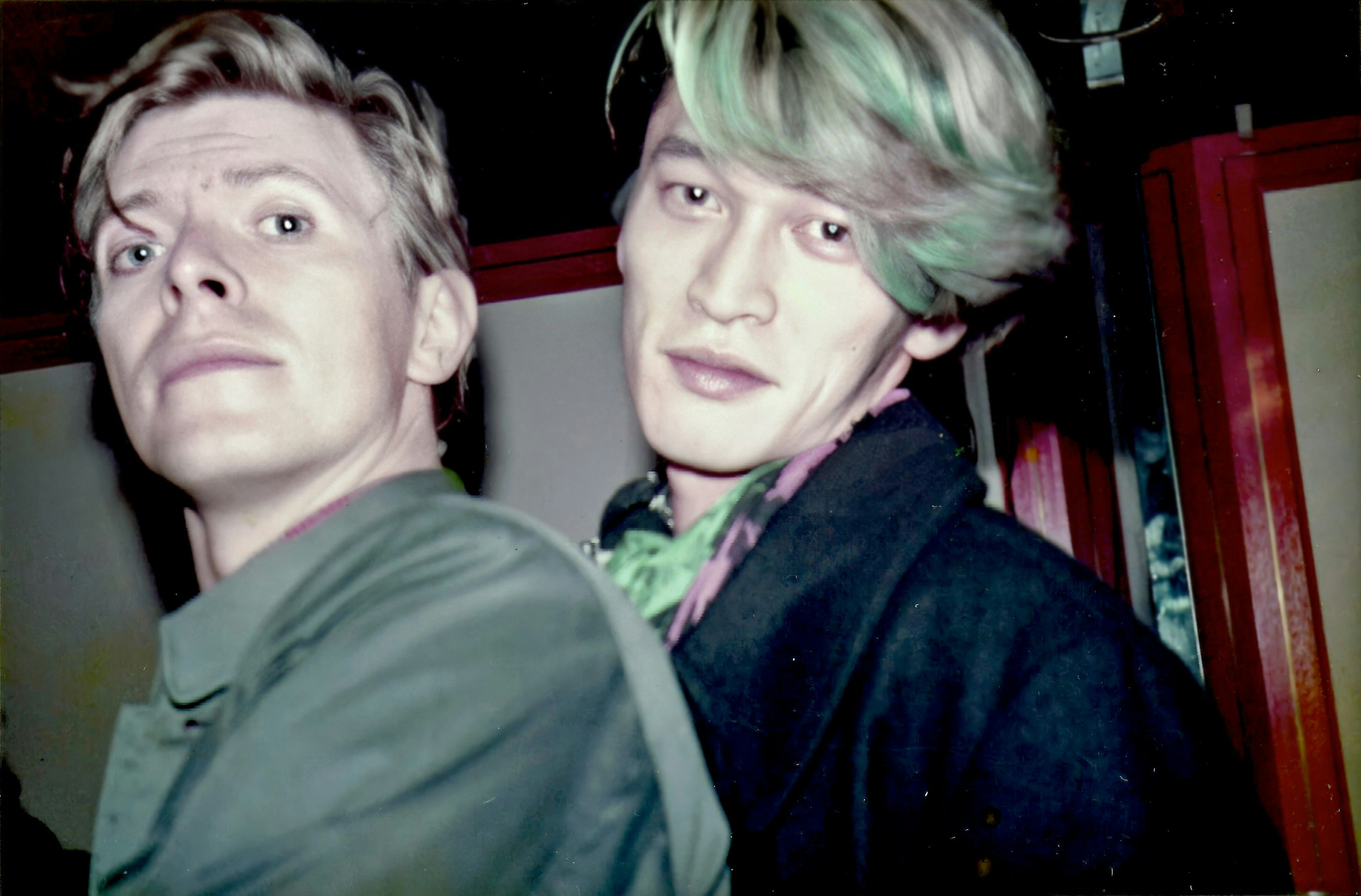 David Bowie and Kaoru Sato at Club Modern, Kyoto, Japan, 1981. Photo courtesy of Kaoru Sato.